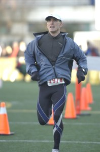 Ma première qualification pour le marathon de Boston. Il faisait froid cette journée-là à Seattle.